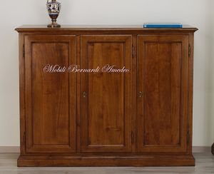 Credenza in legno massiccio con 3 ante stile classico